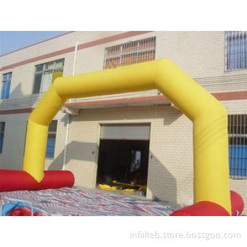 Yellow PVC / Nylon commercial Inflatable Arch rental With U